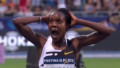 Faith Kipyegon in disbelief after smashing 5,000 meters world record. PHOTO/COURTESY